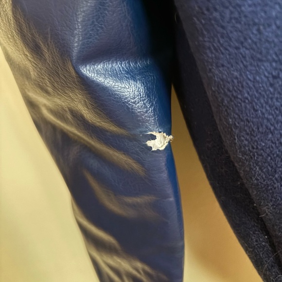 Vintage Navy Varsity Jacket - Picture 6 of 7